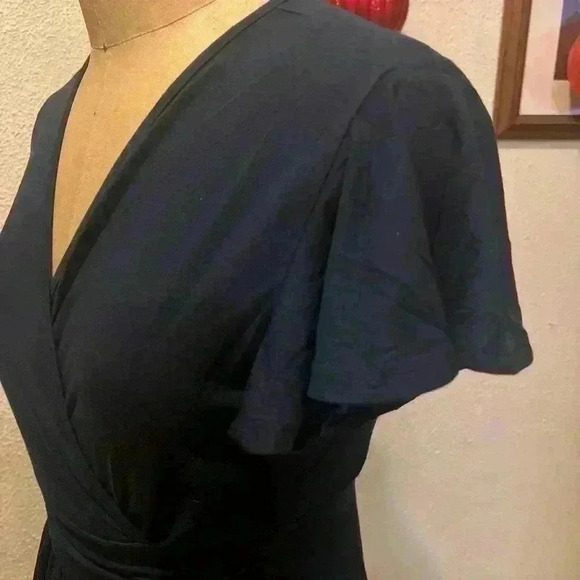 Grecerelle Short Sleeve V-Neck Wrap Dress Navy NWT Size S - Picture 7 of 10